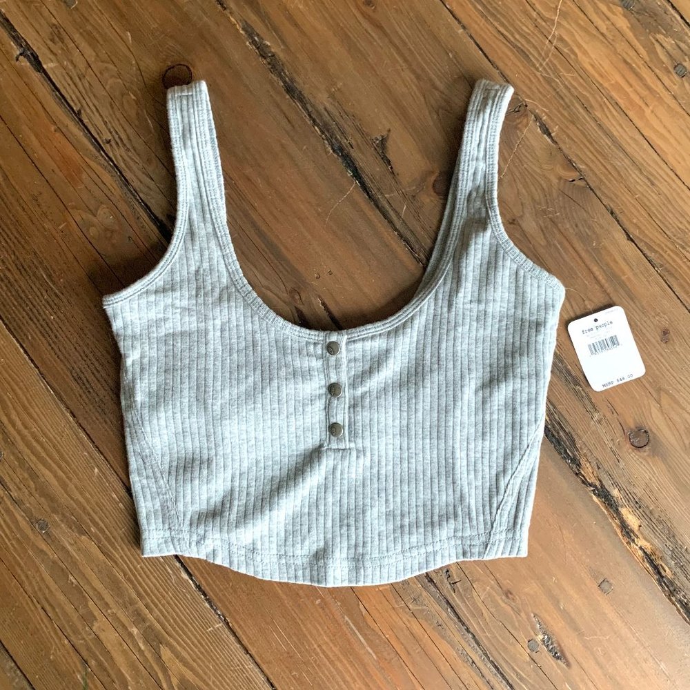 BRAND NEW Free People Luxe Rib Snap Tank - Picture 3 of 5